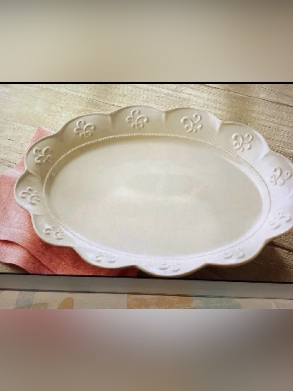 Princess House Scalloped flat Serving Platter